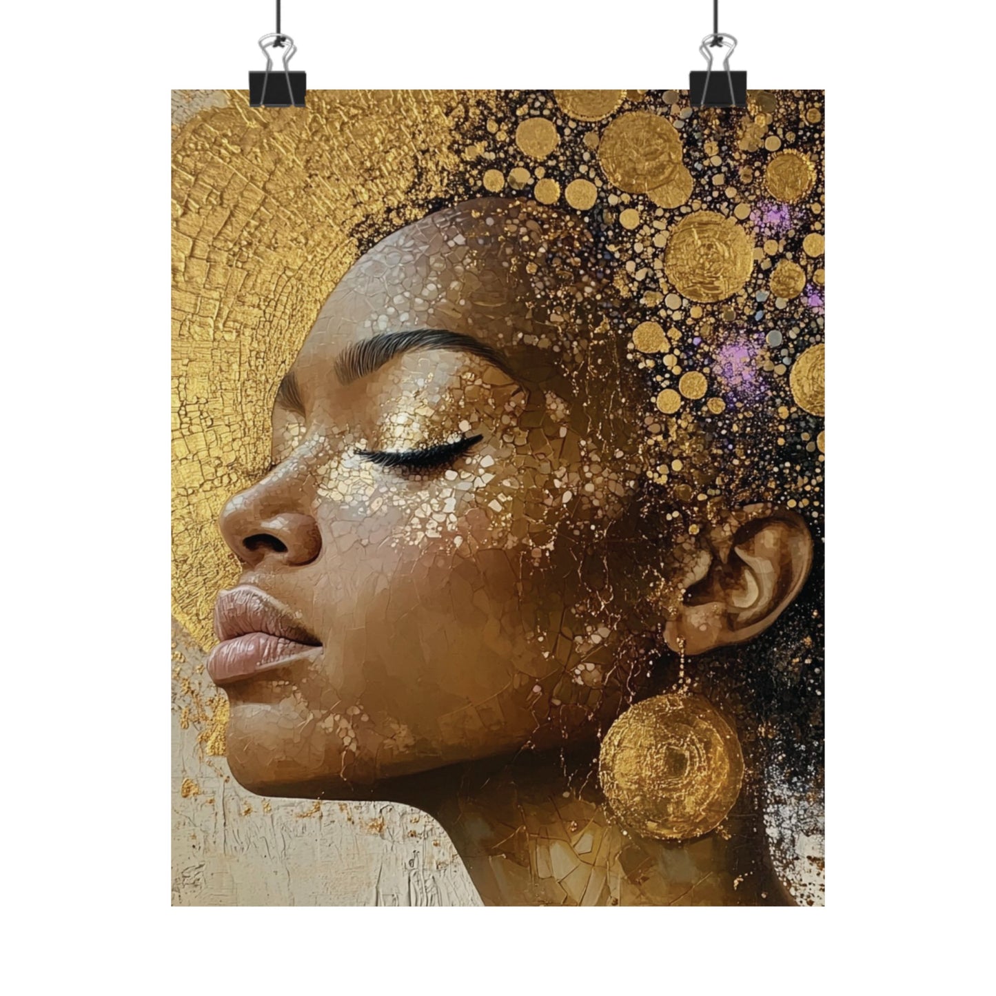 Elegant African Beauty Wall Art for Women Empowerment Matte Poster