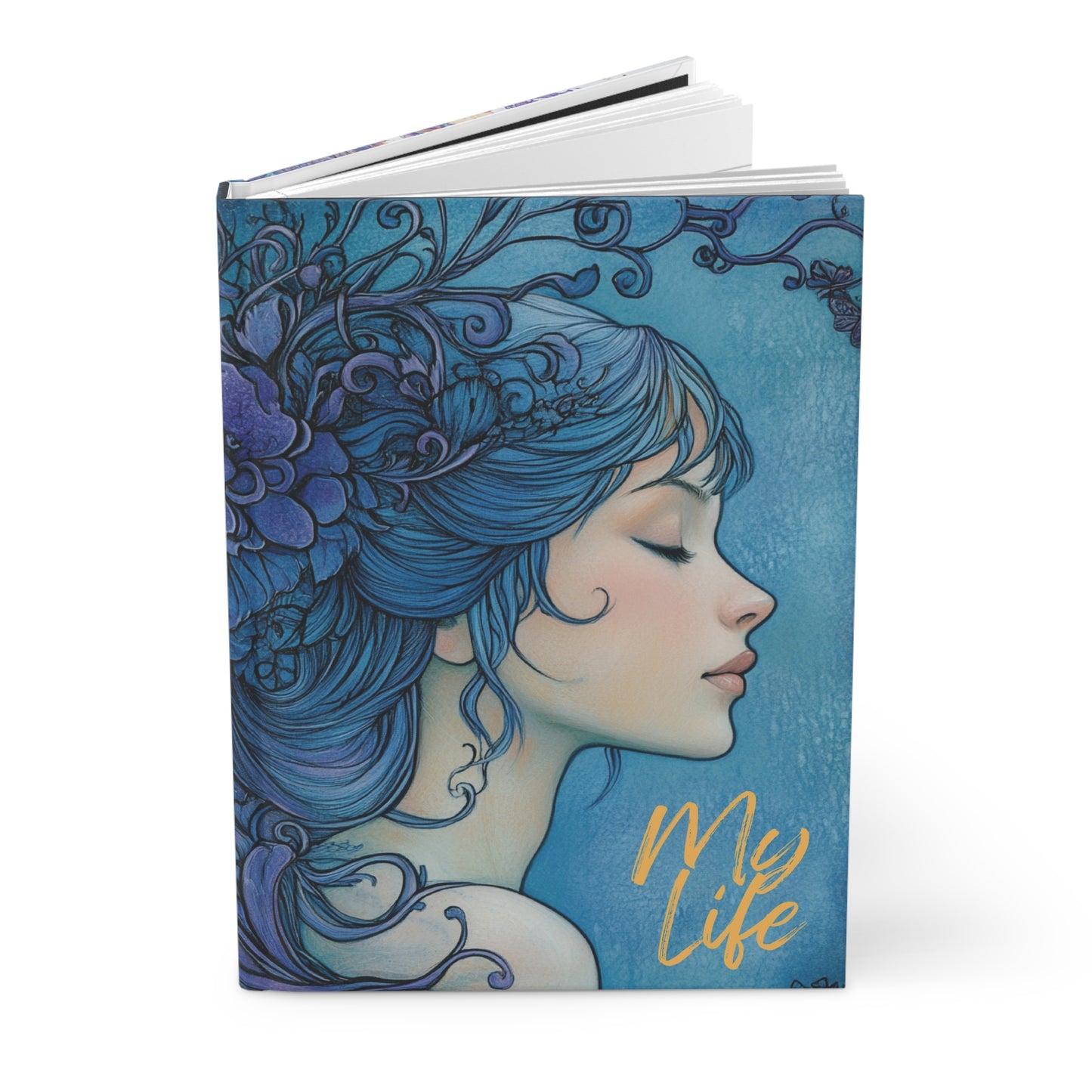 My Life" Lined Journal – Empowering Art-Inspired Notebook for Women Hardcover Journal Matte