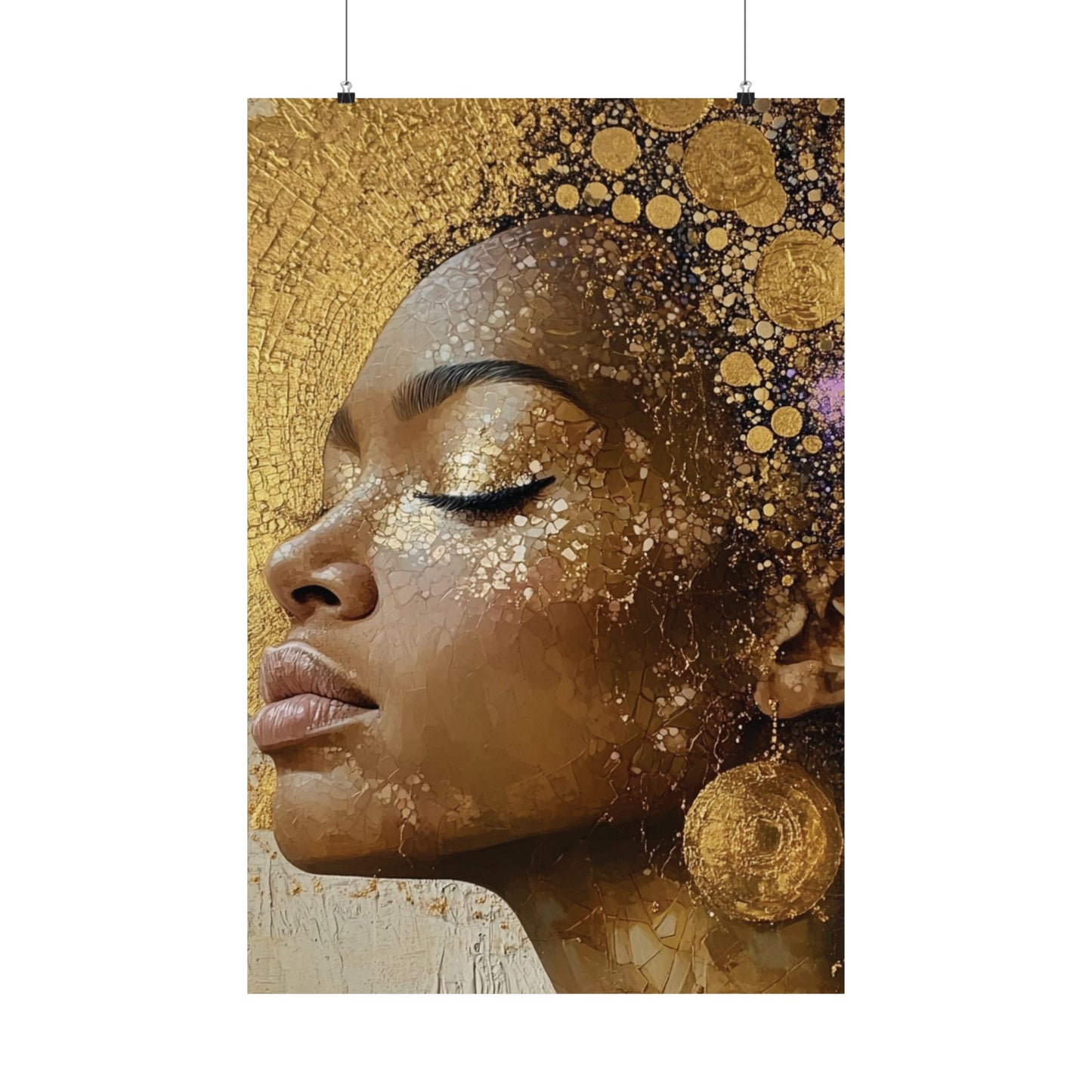 Elegant African Beauty Wall Art for Women Empowerment Matte Poster