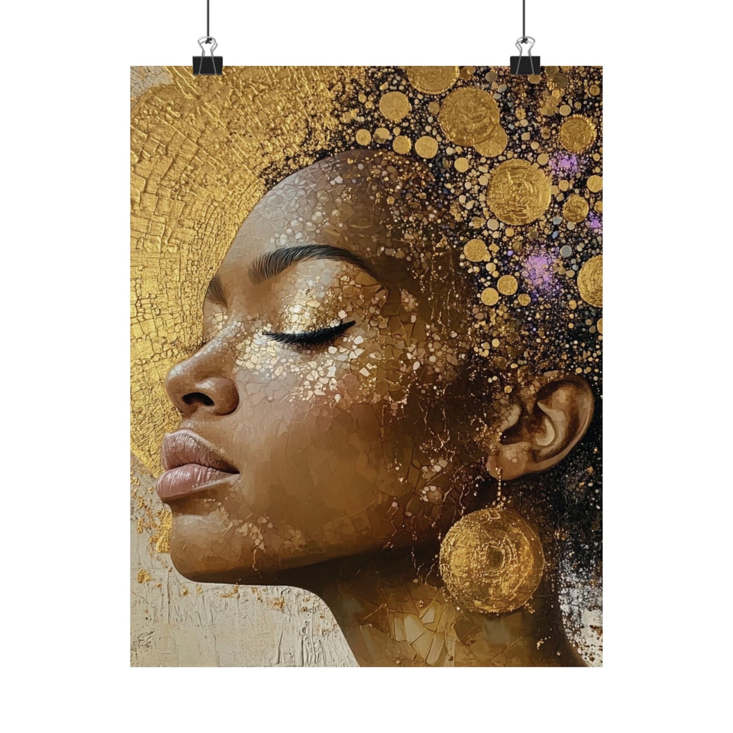 Elegant African Beauty Wall Art for Women Empowerment Matte Poster