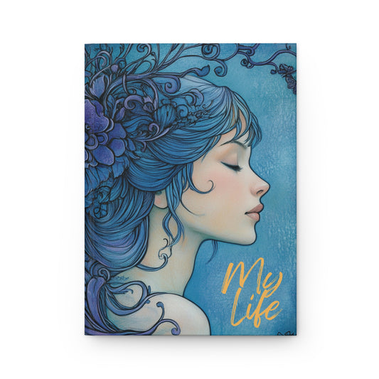 My Life" Lined Journal – Empowering Art-Inspired Notebook for Women Hardcover Journal Matte