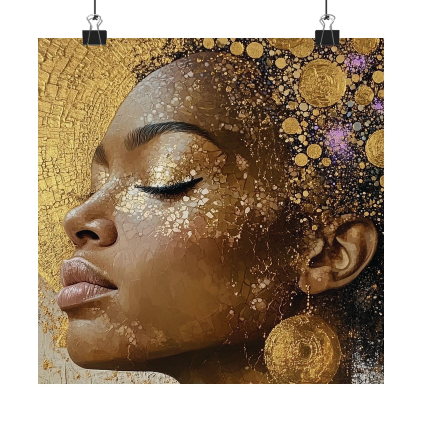 Elegant African Beauty Wall Art for Women Empowerment Matte Poster