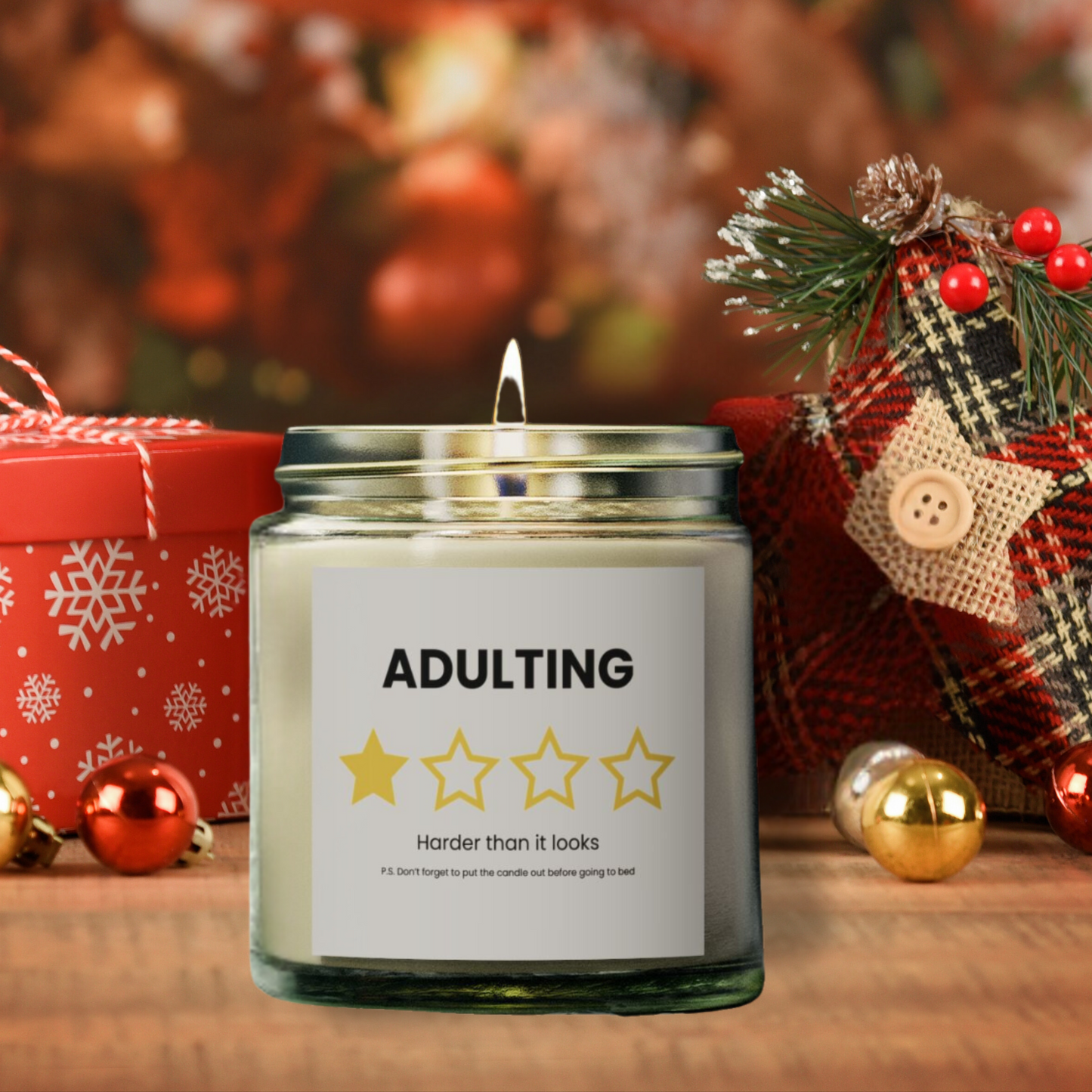 Funny Adulting Is Hard Candle