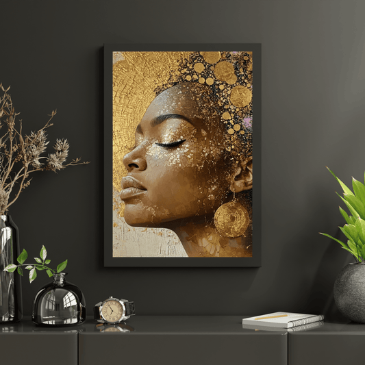 Elegant African Beauty Wall Art for Women Empowerment Matte Poster