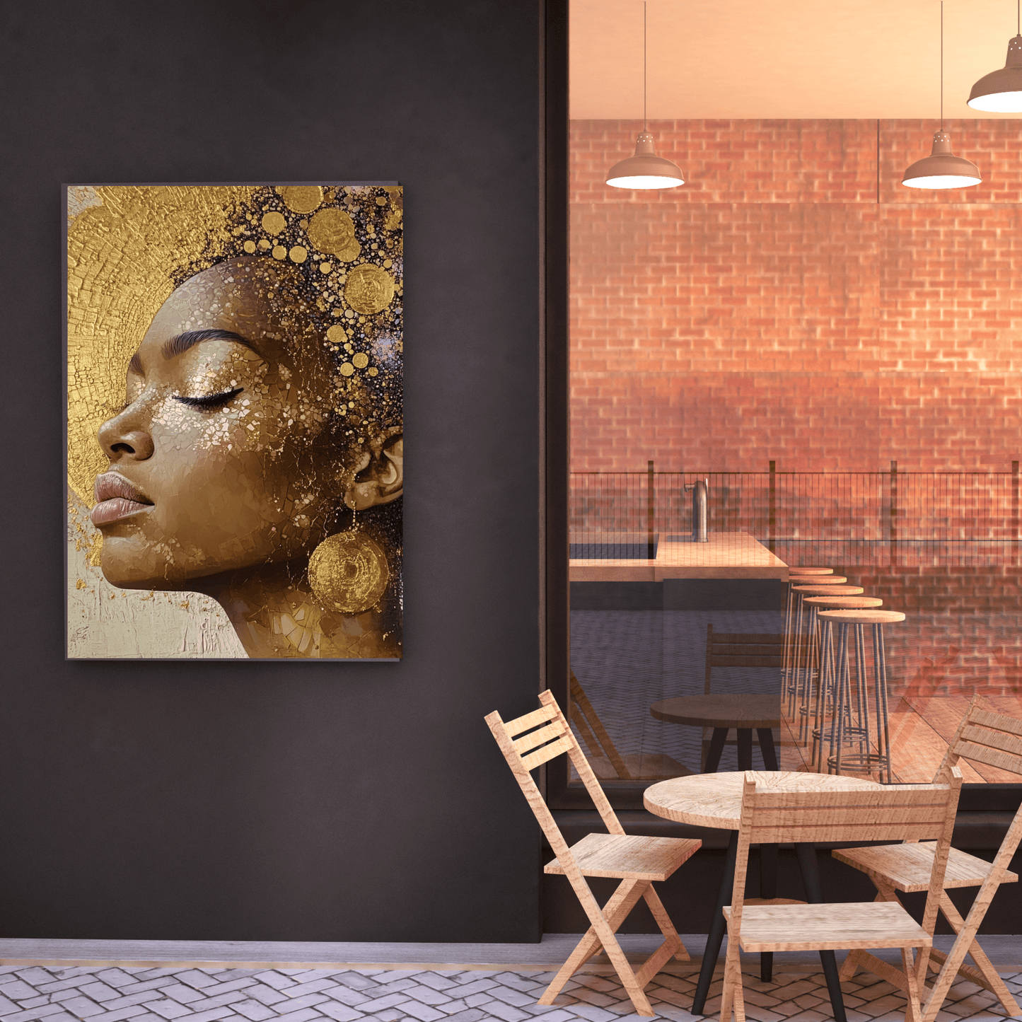 Elegant African Beauty Wall Art for Women Empowerment Matte Poster