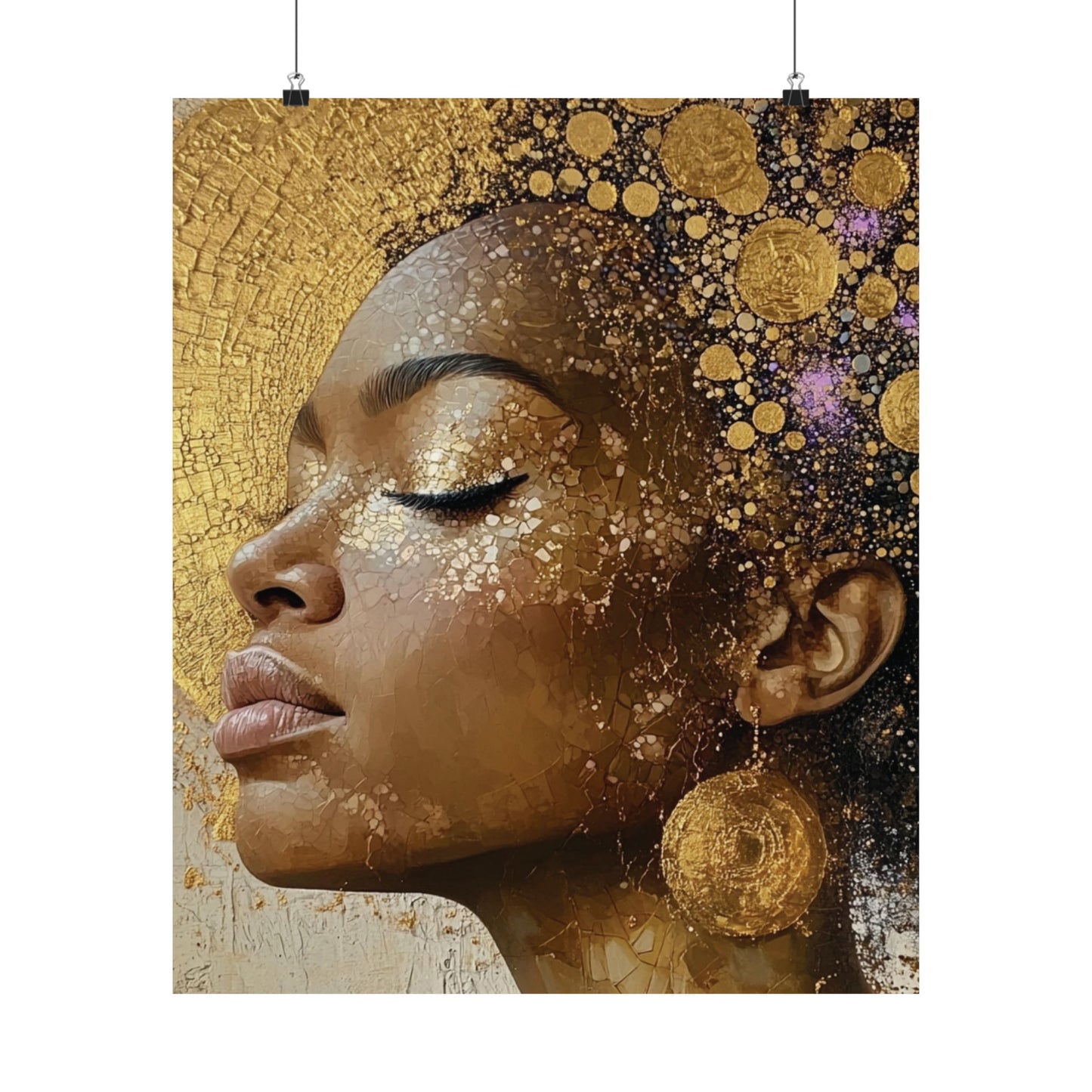 Elegant African Beauty Wall Art for Women Empowerment Matte Poster