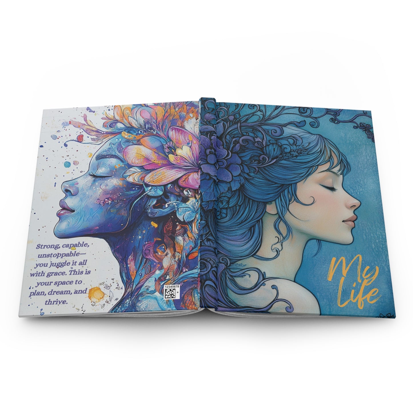 My Life" Lined Journal – Empowering Art-Inspired Notebook for Women Hardcover Journal Matte