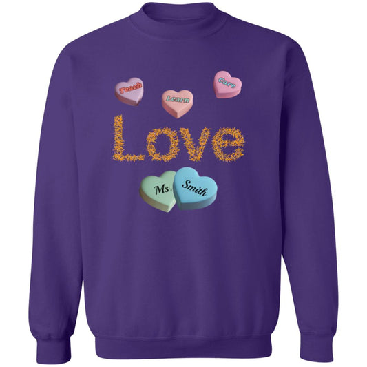 Teacher Personalized Valentines Day Sweatshirt